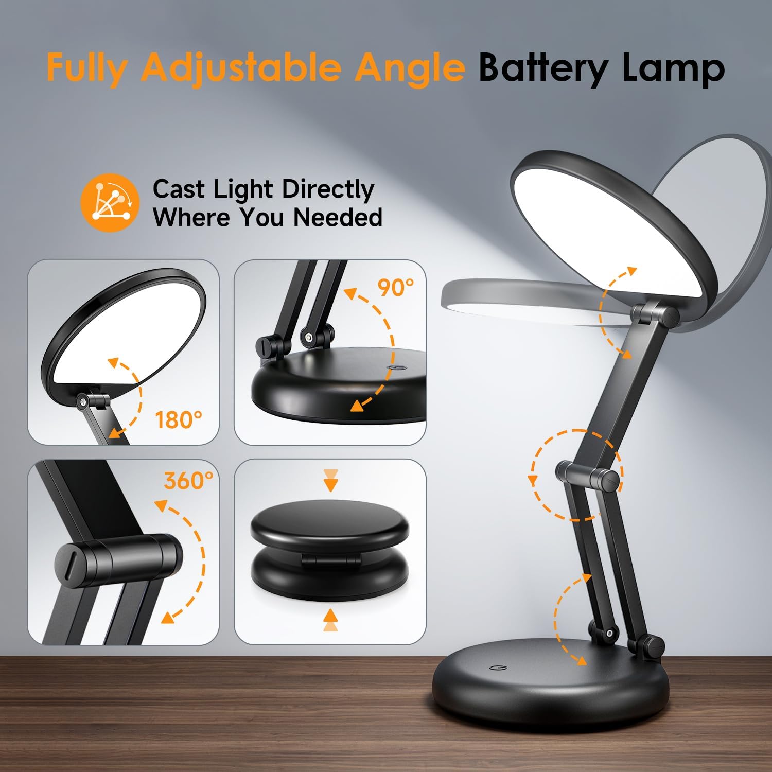 One Fire Rechargeable Table Lamp 3600mAh | Portable Cordless Reading Light Mobile Arcade Ltd