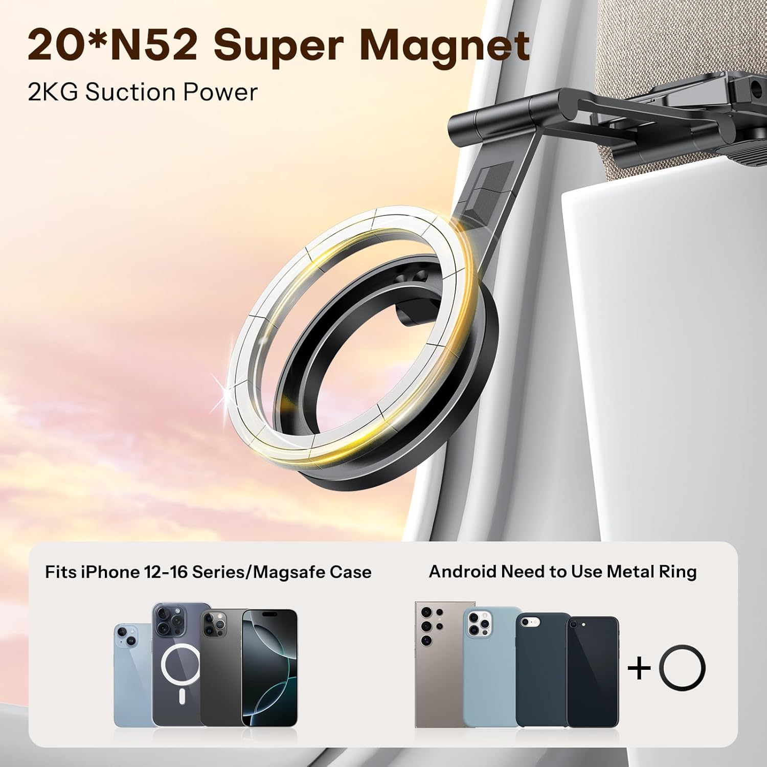 OMOTON Aluminium Magnetic Phone Tripod – 360° Rotating MagSafe Travel Mount Mobile Arcade Ltd