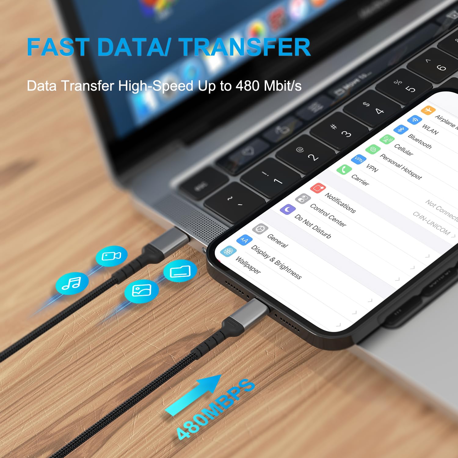 2-Pack USB-C to Lightning Cable (1m) – MFi Certified, Braided Fast Charging PD Cable for iPhone & iPad Mobile Arcade Ltd