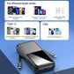 15000mAh Fast Charging Power Bank with 2 Built-in Cables & LED Display, Black Mobile Arcade Ltd