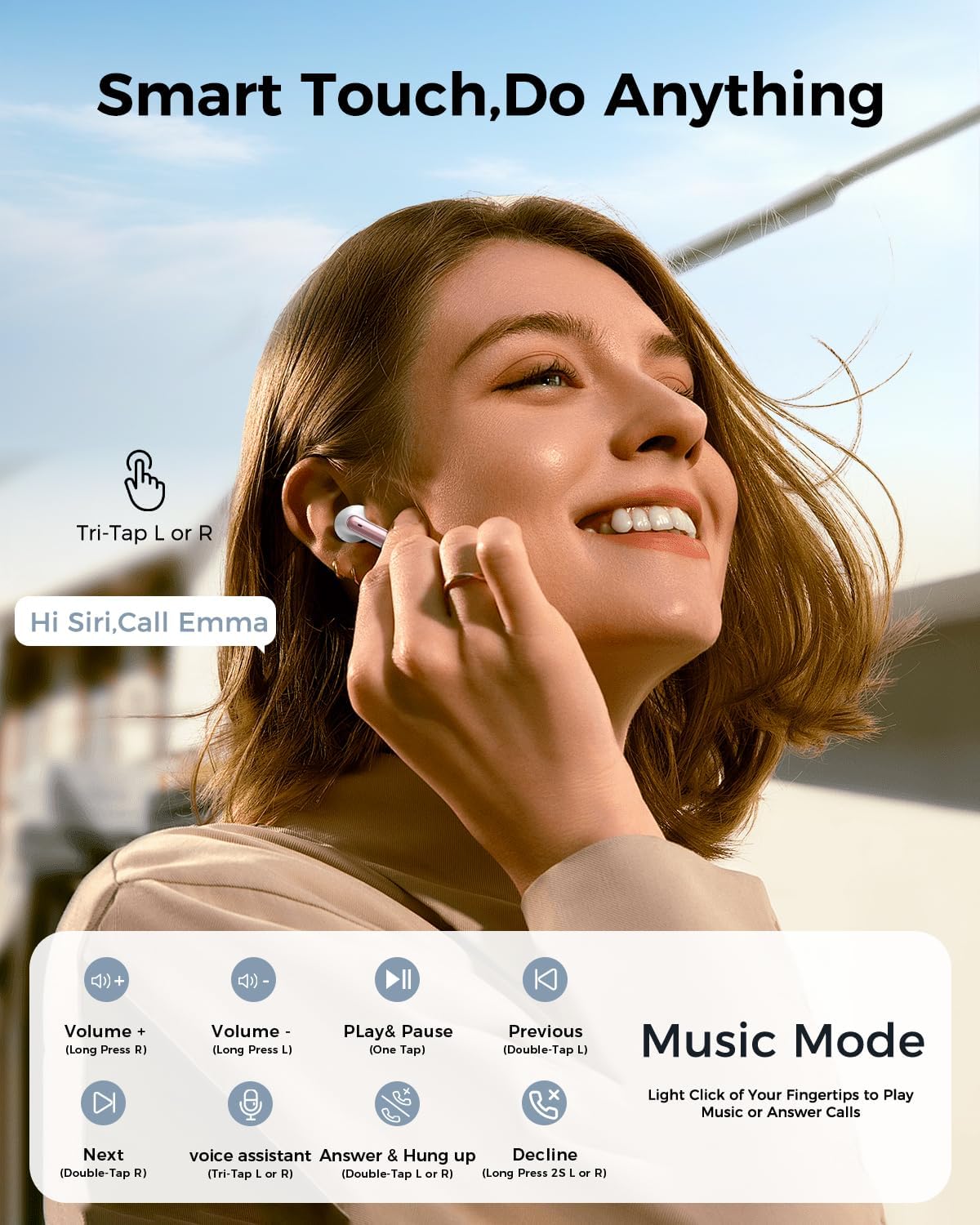 Bluetooth 5.4 Wireless Earbuds, 48H Playtime, LED Case, IPX7 Waterproof Mobile Arcade Ltd