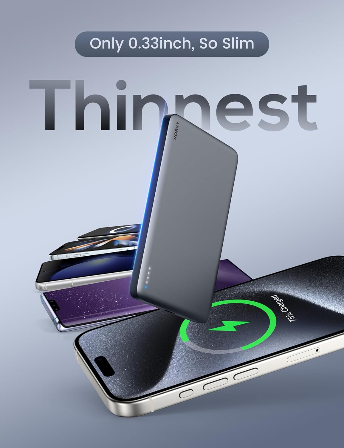 RORRY 5000mAh Magnetic Power Bank – MagSafe, 18W Fast Charging, Slim Design Mobile Arcade Ltd