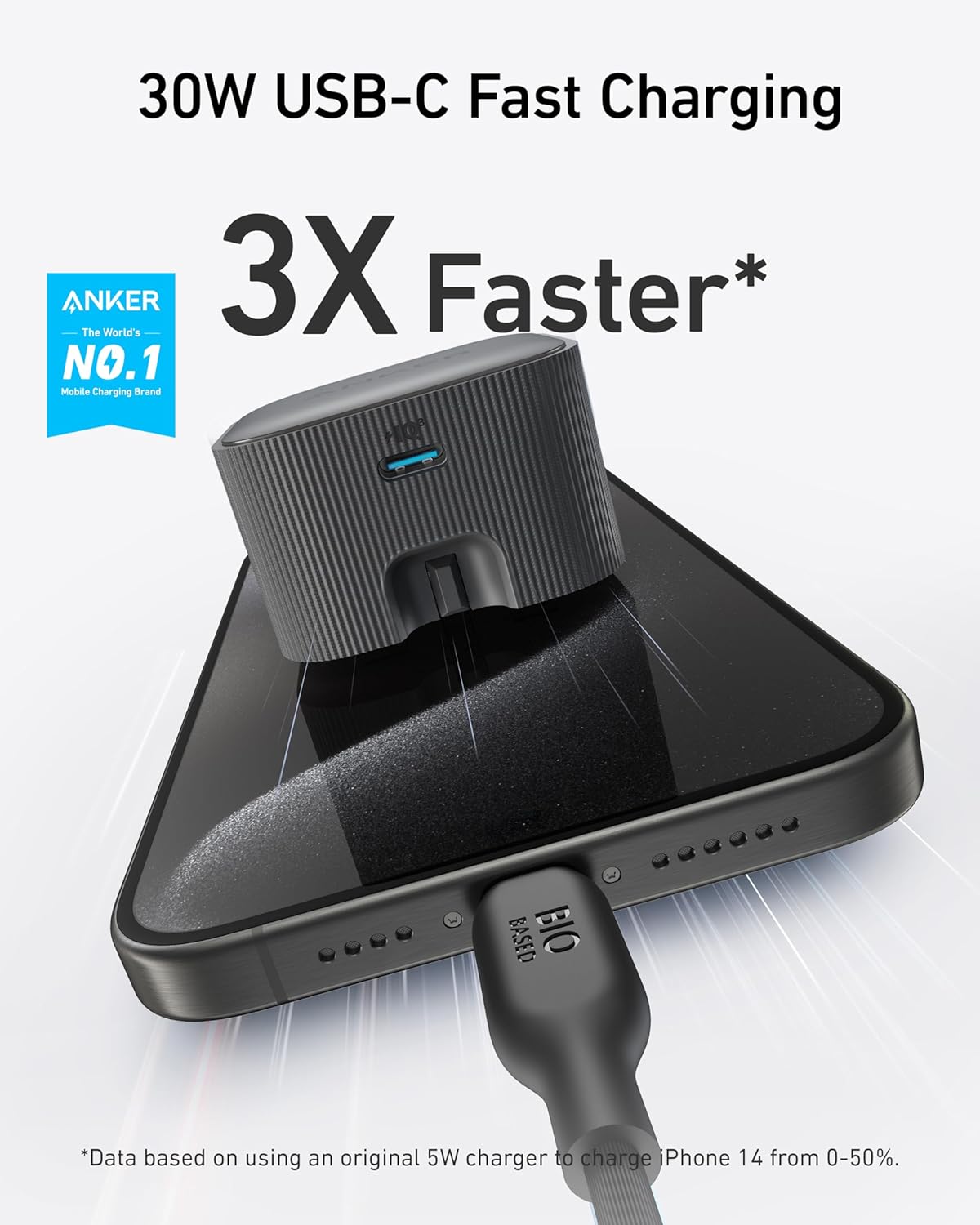 Anker Nano 30W USB-C Fast Charger with Foldable Plug | High-Speed Compact Adapter Mobile Arcade Ltd