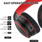Bluetooth Over-Ear Headphones, 50H Playtime, Bass Mode, Mic, Foldable, Black Mobile Arcade Ltd