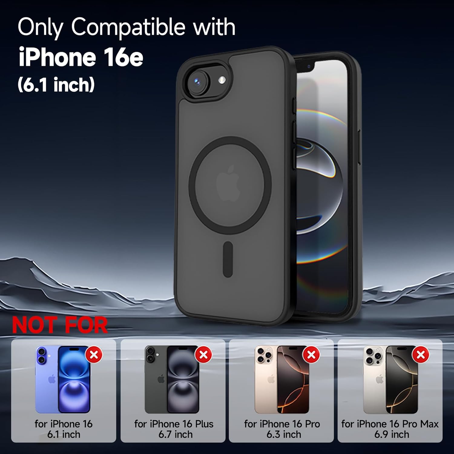 iPhone 16e Case MagSafe Compatible Frosted Shockproof Magnetic Cover 6.1 Mobile Arcade Ltd