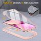 iPhone 13 Case 6.1" Clear Pink Full Body with Glass Screen Protector Mobile Arcade Ltd