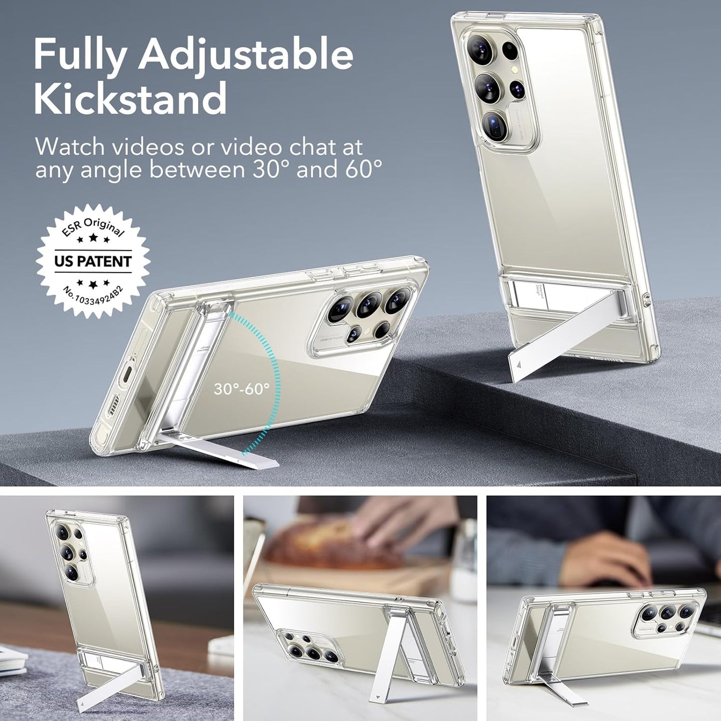 Galaxy S24 Ultra Case Clear Boost Series Kickstand Shockproof Slim Cover Mobile Arcade Ltd