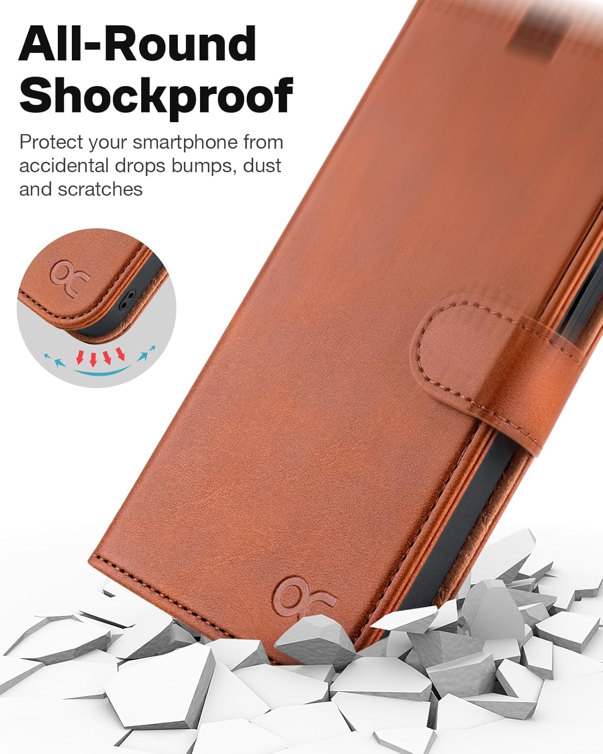 iPhone 15 Pro Max Wallet Case Brown Magnetic 2-in-1 Detachable Flip Cover RFID Mobile Arcade Ltd