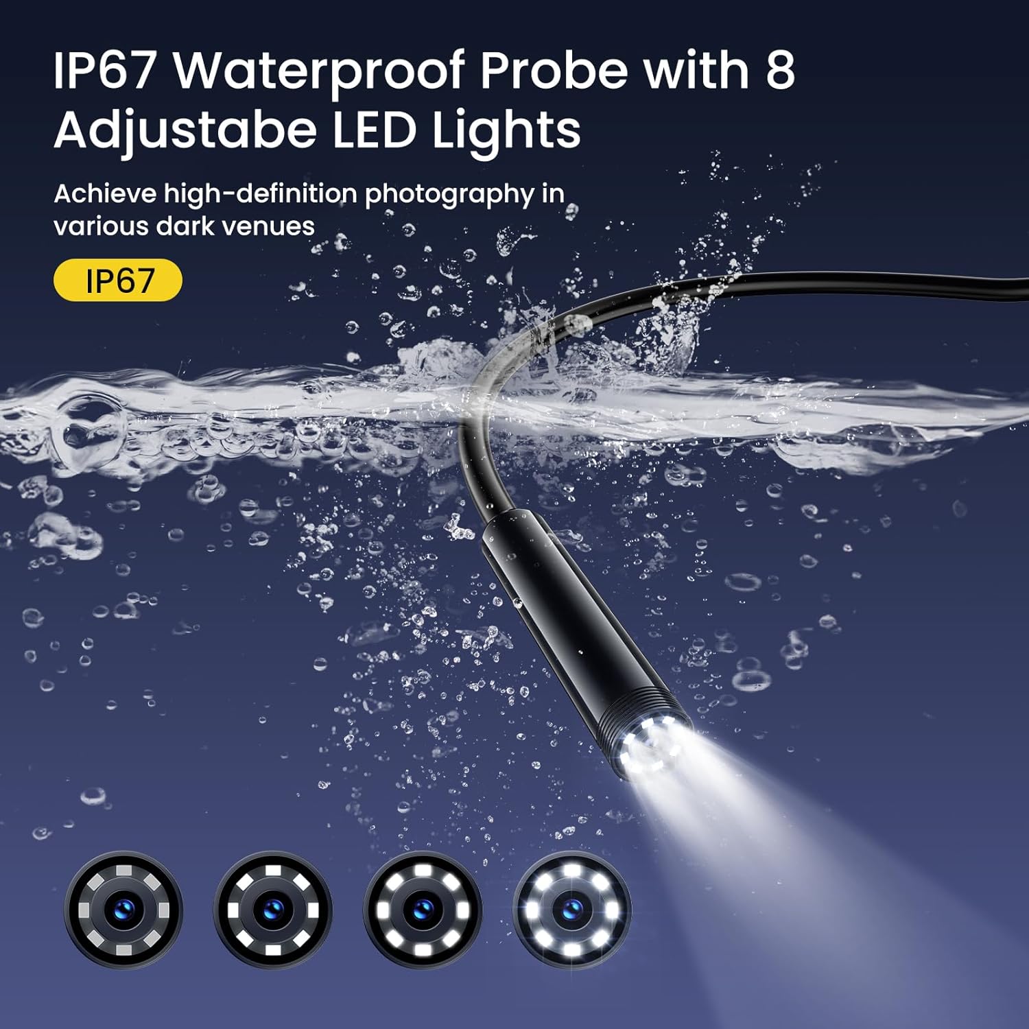 FORKODA 1920 HD Endoscope Camera with 5M Cable for Android & iOS Mobile Arcade Ltd