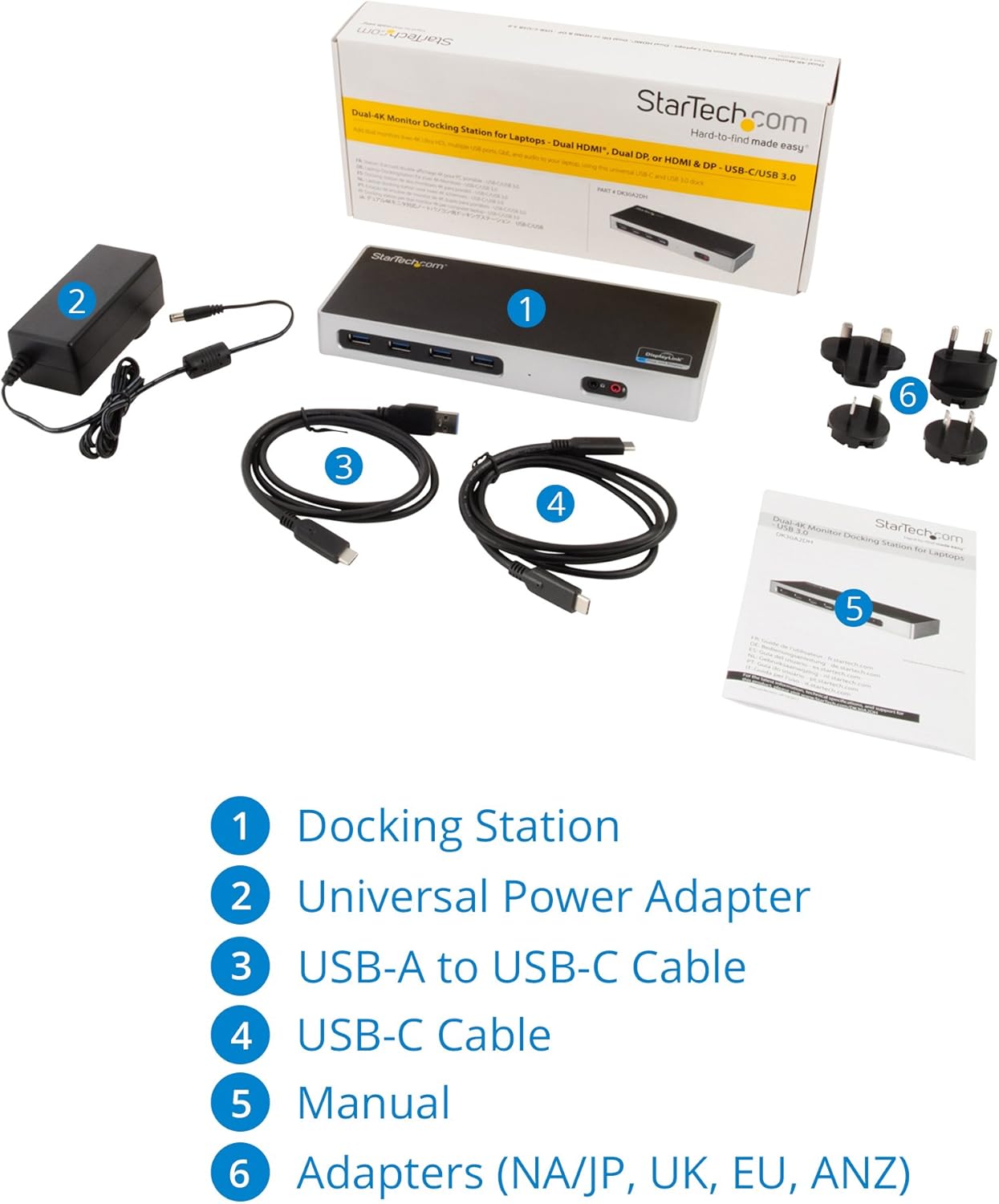 Dual 4K Docking Station – USB-C & USB-A, HDMI/DP, 6 USB Ports, Mac & Windows Mobile Arcade Ltd