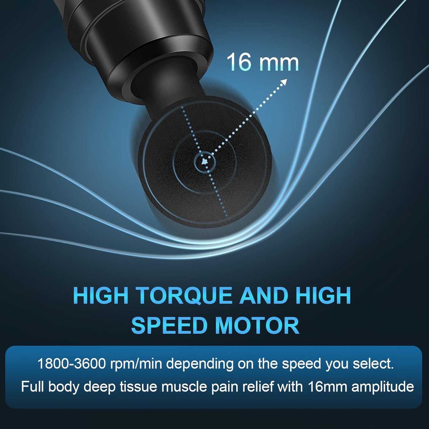 Deep Tissue Massage Gun – 30-Speed Muscle Massager with LCD & 10 Heads (Black) Mobile Arcade Ltd