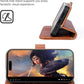 iPhone 15 Pro Max Wallet Case Brown Magnetic 2-in-1 Detachable Flip Cover RFID Mobile Arcade Ltd