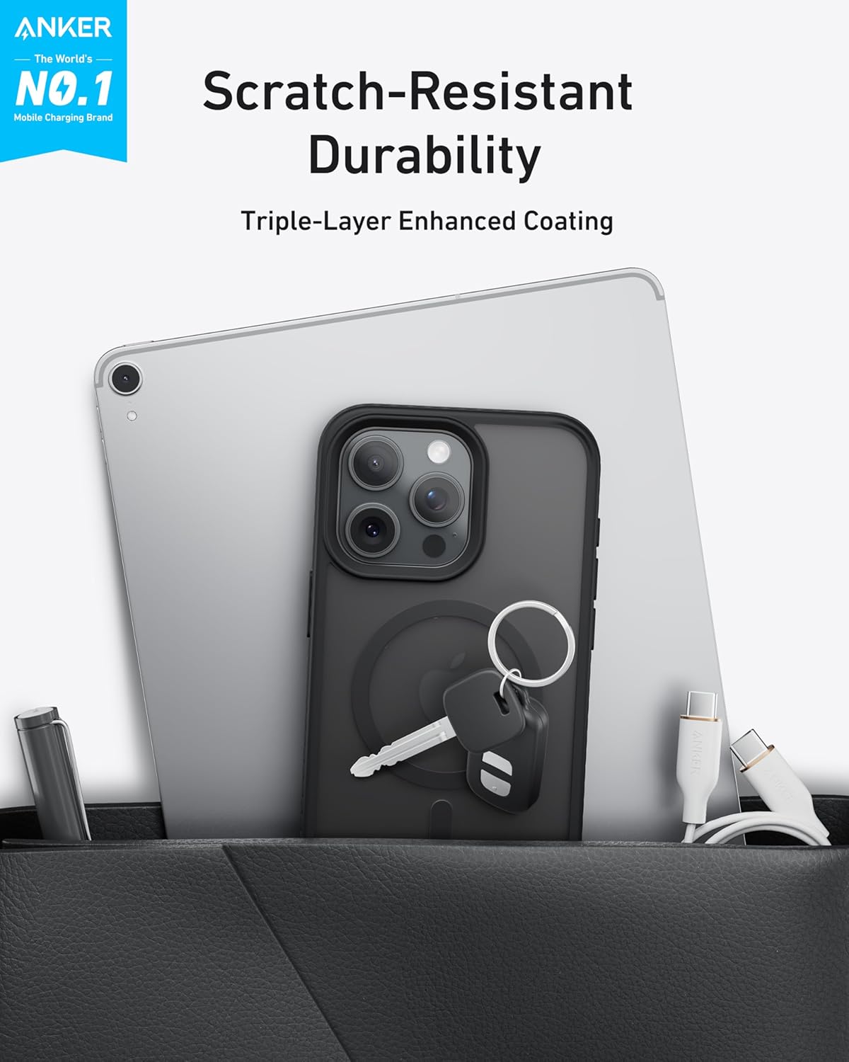 iPhone 15 MagSafe Case Black Magnetic Slim Scratch-Resistant Protective Cover Mobile Arcade Ltd