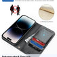 iPhone 15 Pro Max Wallet Case Black Magnetic 2-in-1 Flip Leather Cover RFID Mobile Arcade Ltd