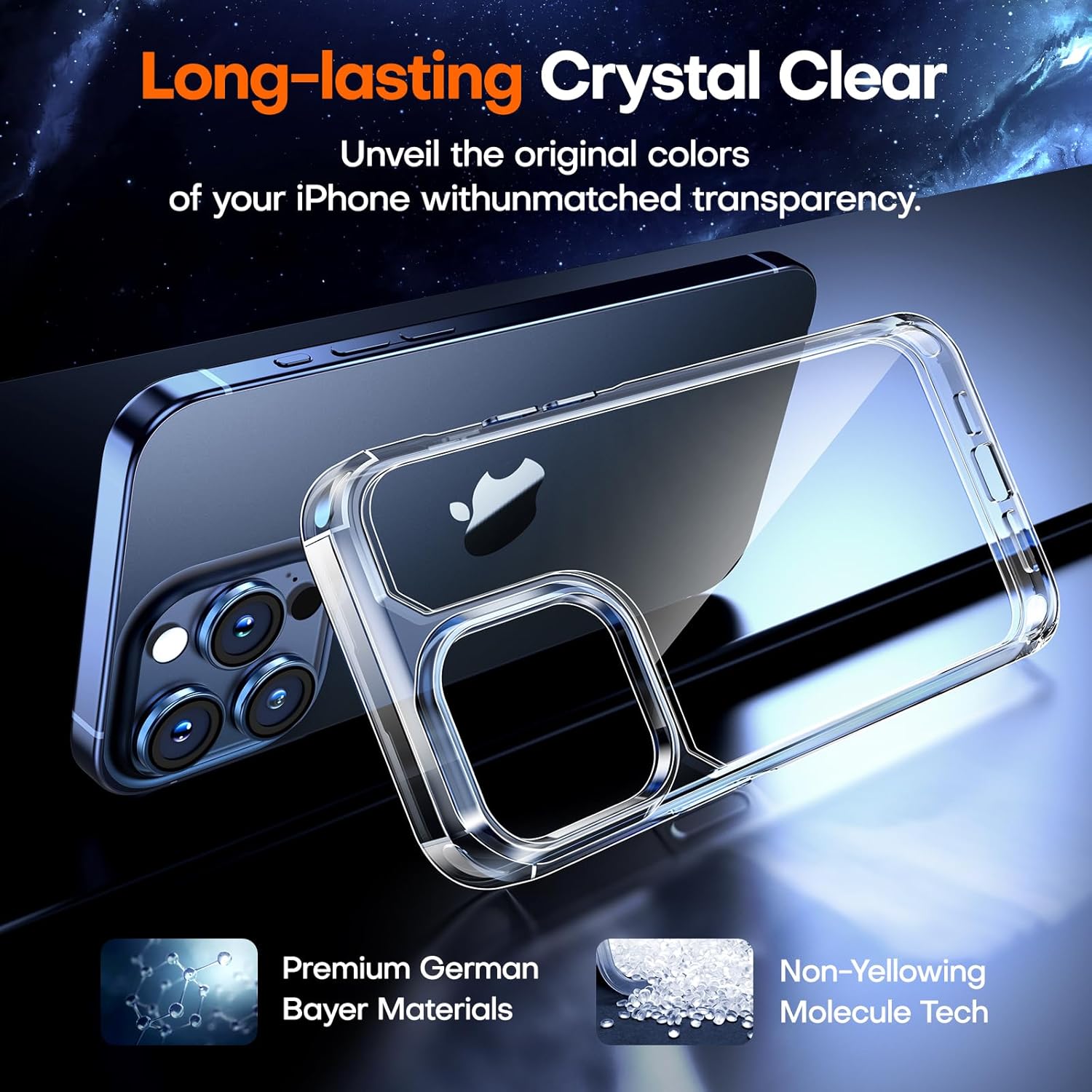 iPhone 15 Pro Max Case + 2X Screen Protectors Shockproof 12FT Clear Cover Mobile Arcade Ltd