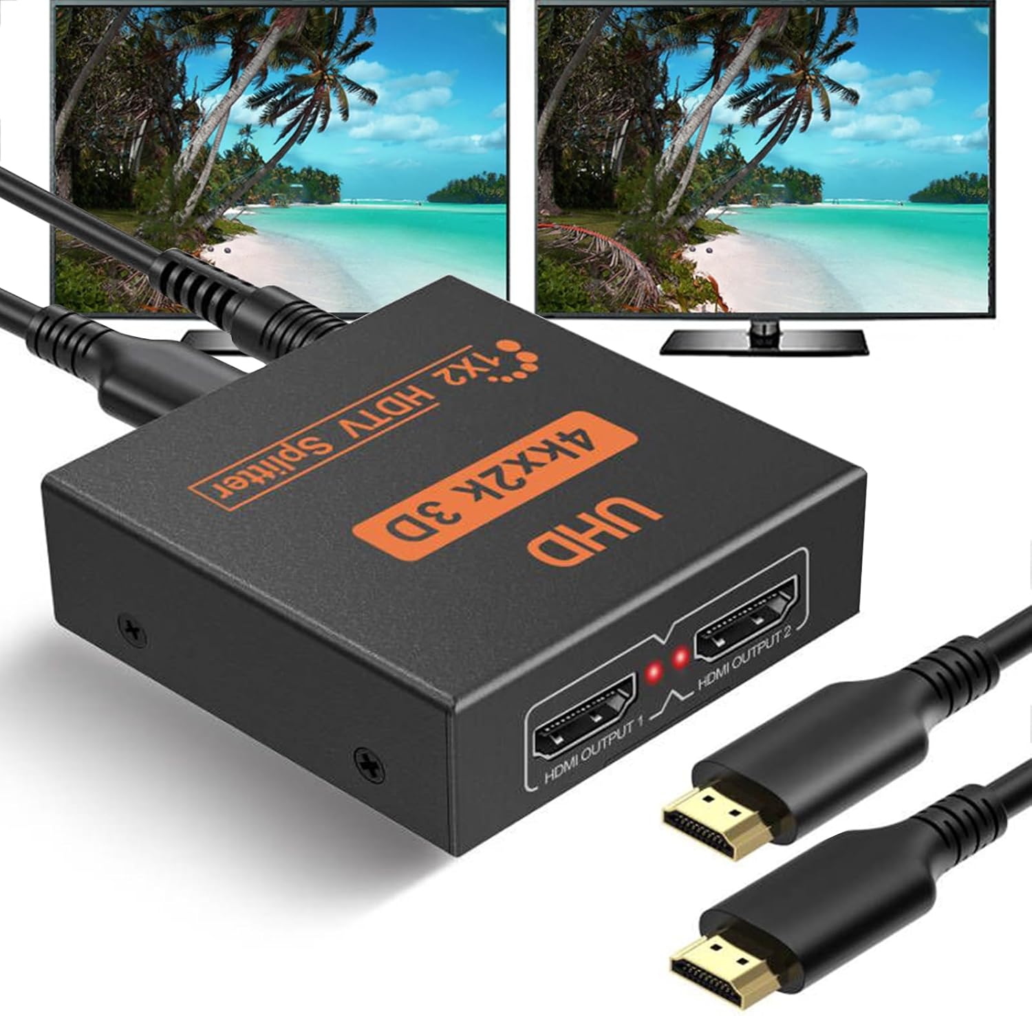 L'Puluva HDMI Splitter 1 In 4 Out 4K UHD for PC Laptop HDTV Xbox PS4 PS5 Mobile Arcade Ltd