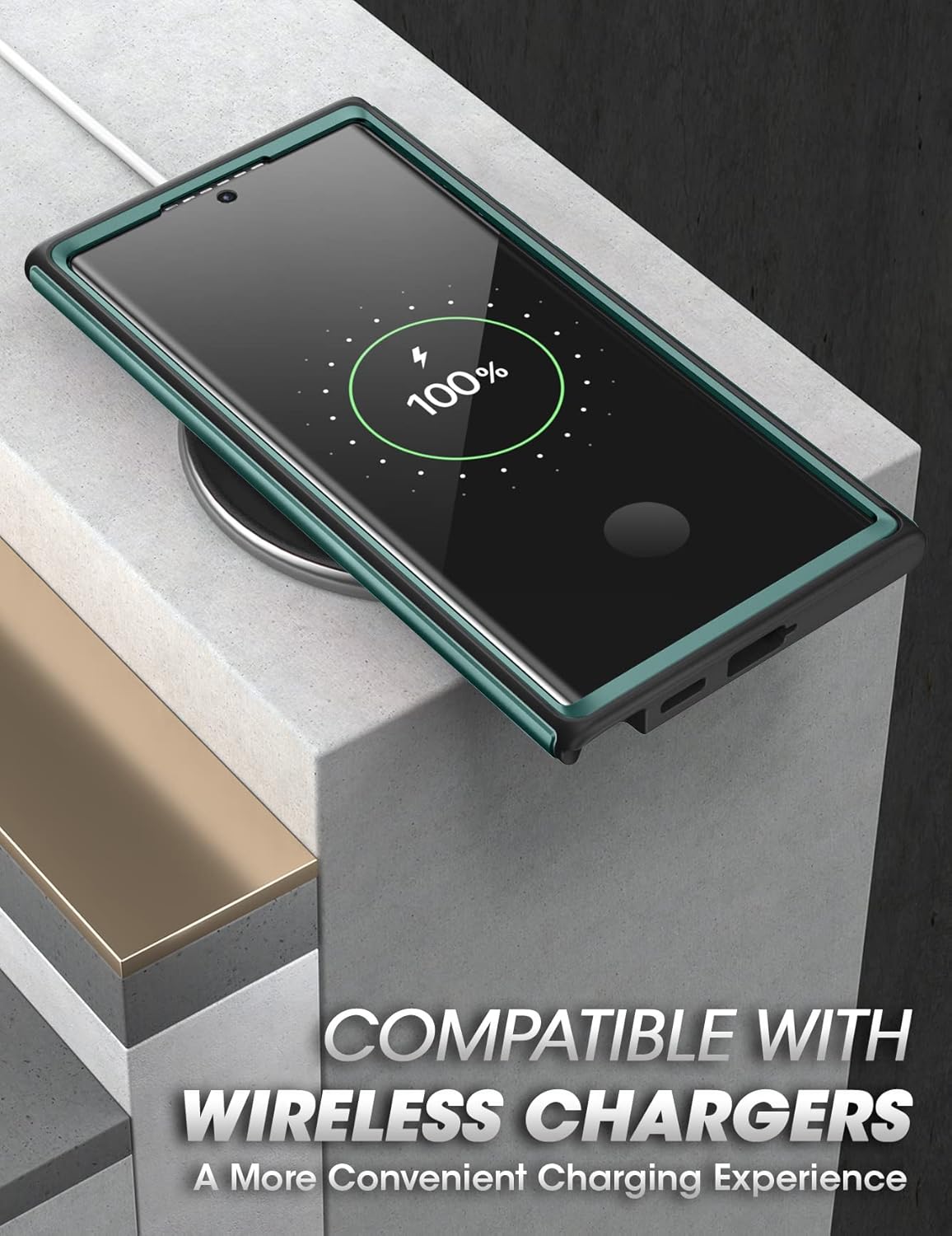 Galaxy S22 Ultra Case Edge Pro Peacock 360° Rugged Bumper + Screen Protector Mobile Arcade Ltd