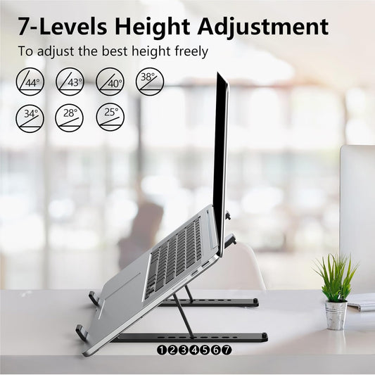 Adjustable Foldable Laptop Stand for 10-15.6" Laptops  Portable & Ventilated Mobile Arcade Ltd