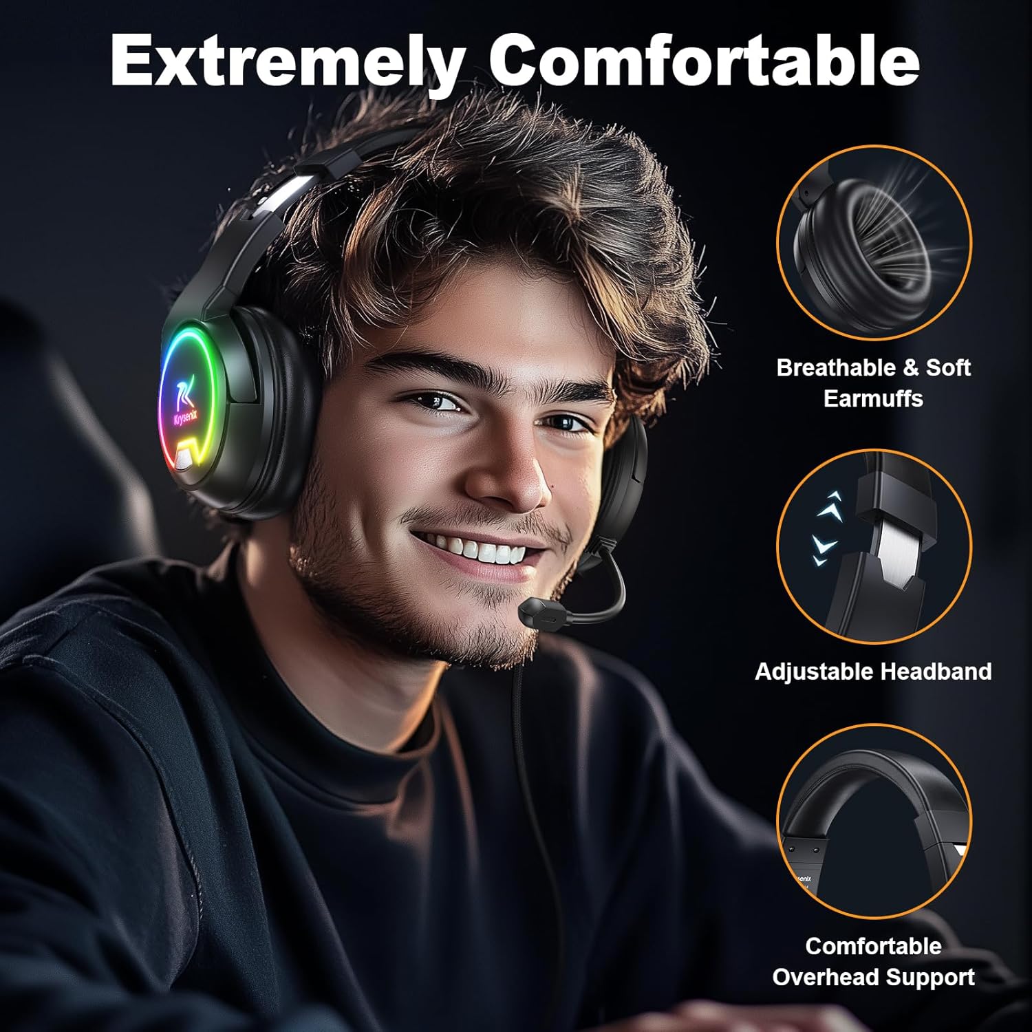 PG4 Wired Gaming Headset with Mic, LED, Surround Sound – PC/PS5/PS4/Switch Mobile Arcade Ltd