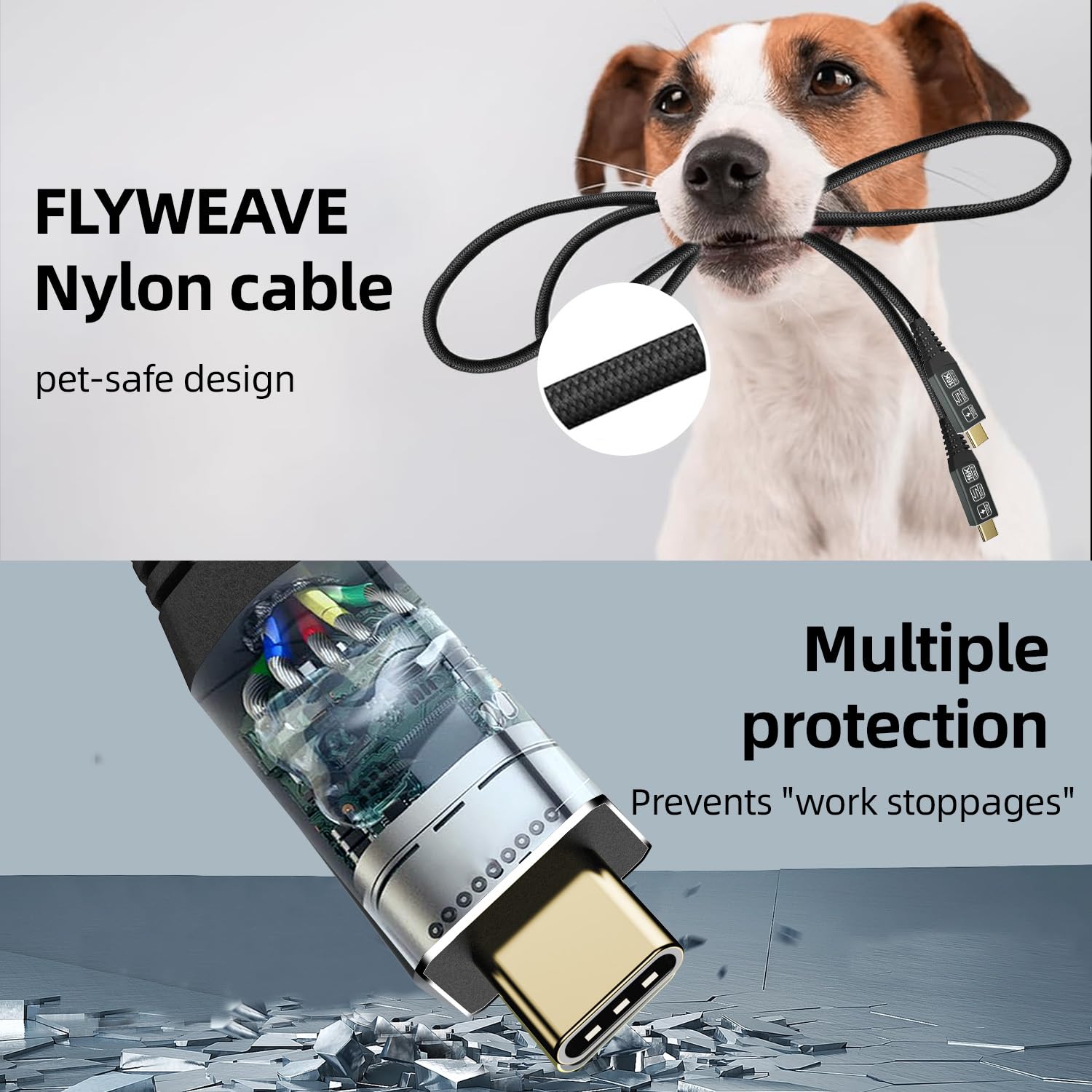 2m Thunderbolt 5 Cable – 80Gbps, 240W USB-C Fast Charge, 16K Video Support Mobile Arcade Ltd