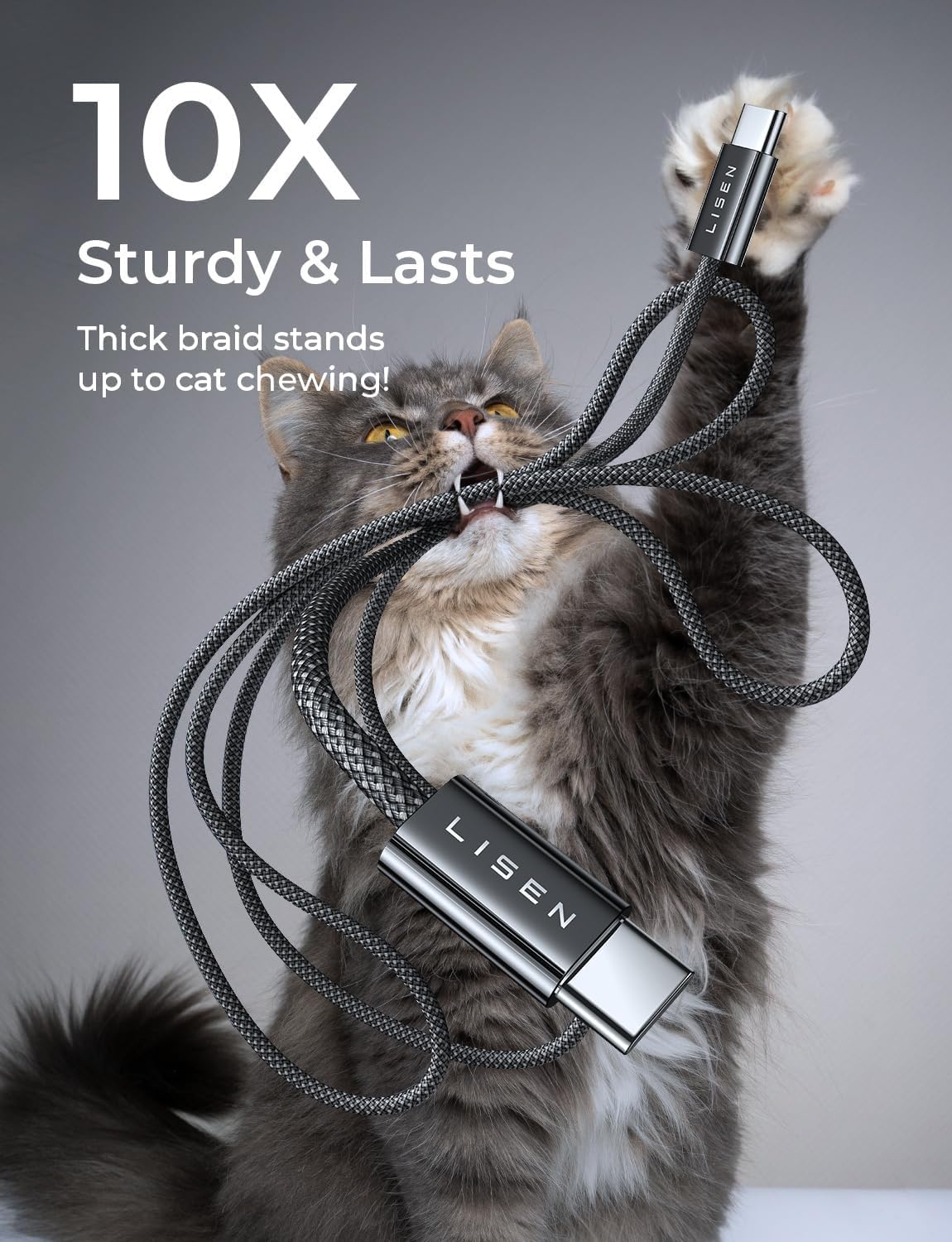 LISEN USB C to USB C Cable 60W Fast Charging, 4-Pack [0.5M-2M] for iPhone 16 Mobile Arcade Ltd