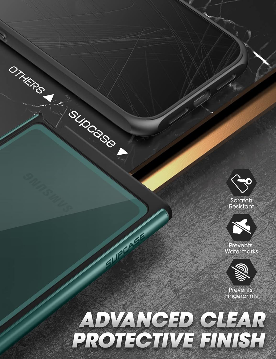 Galaxy S22 Ultra Case Edge Pro Peacock 360° Rugged Bumper + Screen Protector Mobile Arcade Ltd