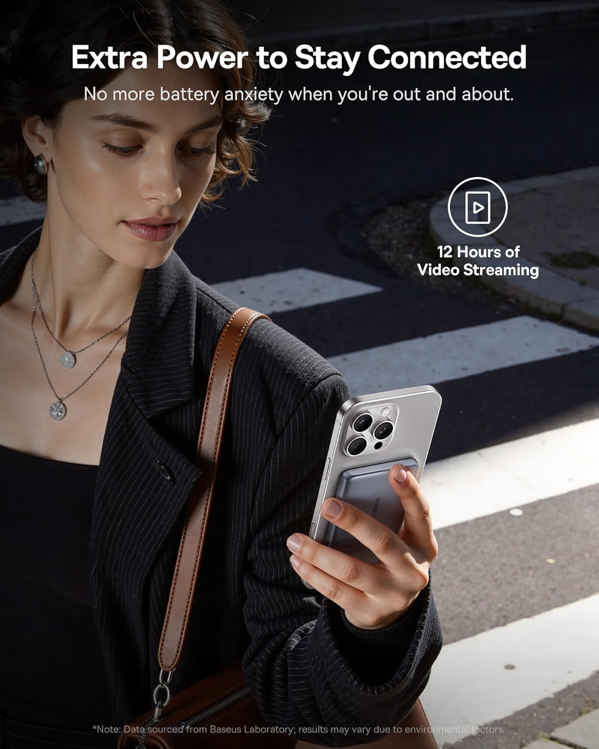 Baseus MagSafe 5000mAh Power Bank – Qi2 15W Fast Charger with Kickstand, Grey Mobile Arcade Ltd