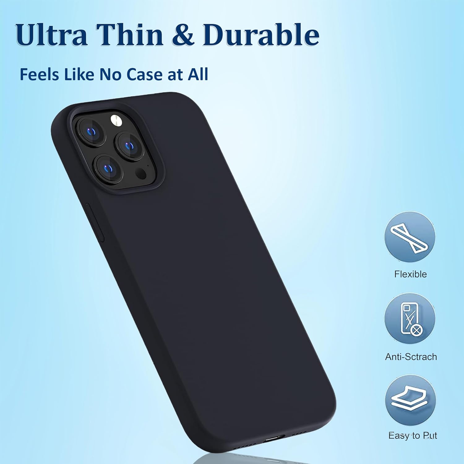iPhone 13 Case Black Gel Rubber Shockproof Full Body Drop Protection Cover Mobile Arcade Ltd