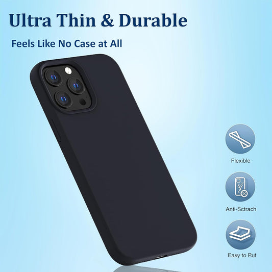 iPhone 13 Case Black Gel Rubber Shockproof Full Body Drop Protection Cover Mobile Arcade Ltd