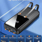 15000mAh Fast Charging Power Bank with 2 Built-in Cables & LED Display, Black Mobile Arcade Ltd