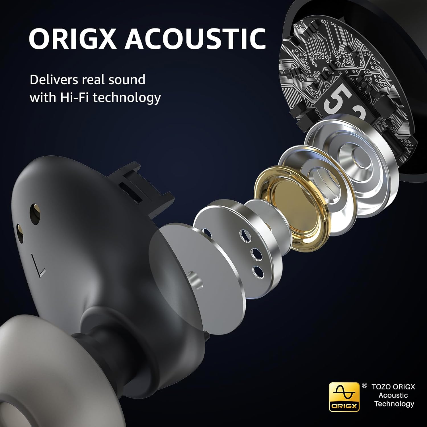 A1 Bluetooth 5.3 Earbuds, Dual Mic, 32 EQ, Deep Bass, App Control, IPX5, Case Mobile Arcade Ltd