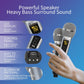 Portable Karaoke Machine with 2 UHF Wireless Mics & Bluetooth Speaker Mobile Arcade Ltd