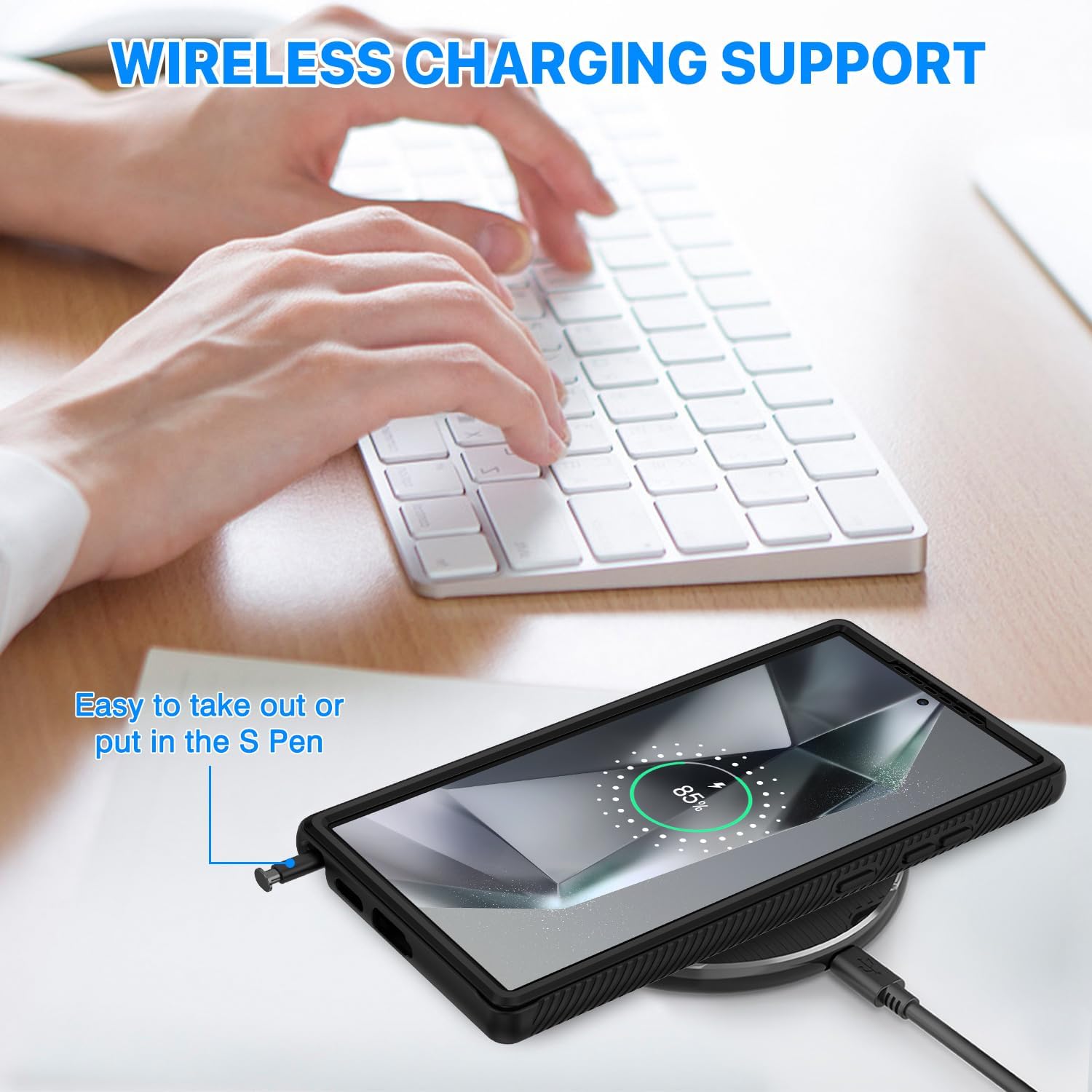 Galaxy S24 Ultra Case Black 360° Rugged Shockproof w/ Screen Protector Cover Mobile Arcade Ltd