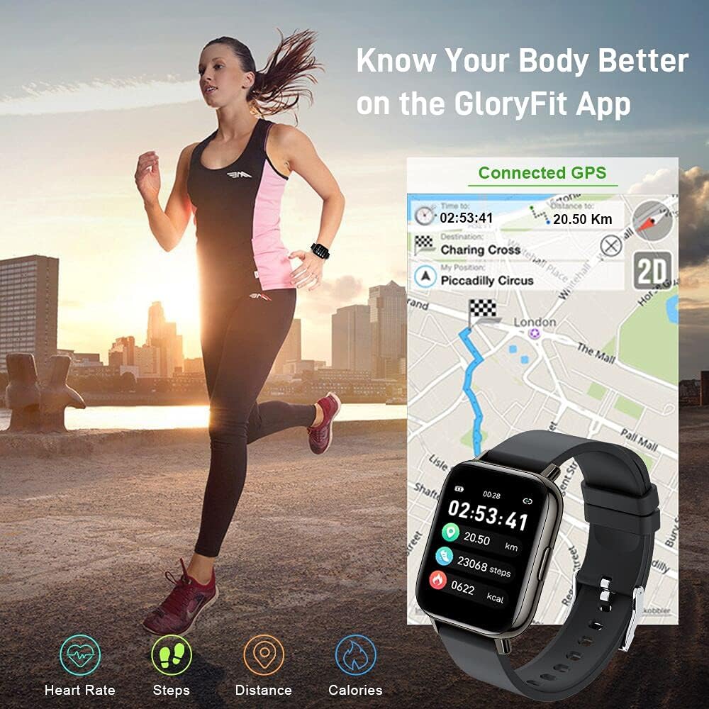 Smart Fitness Watch 1.69" Touchscreen with Heart Rate & Sleep Monitor Mobile Arcade Ltd