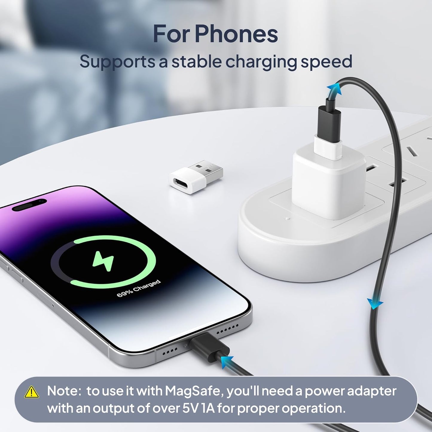 3-Pack USB to USB-C Adapter for iPhone 16/15/14, iPad, AirPods, Galaxy, More Mobile Arcade Ltd