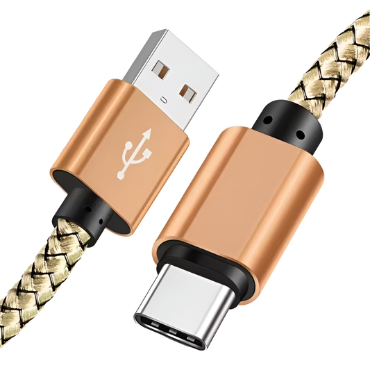 Nylon USB-A to Type-C Fast Charging Cable for Huawei, Samsung & Android Mobile Arcade Ltd