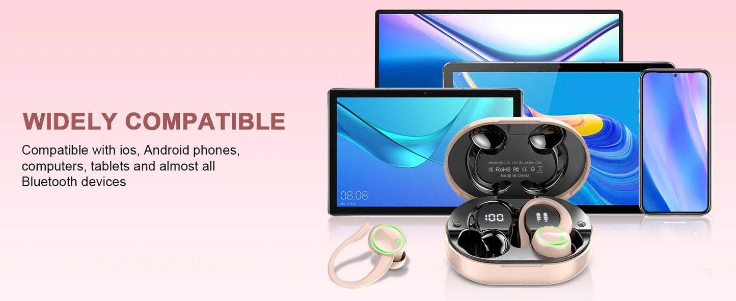 Wireless Sports Earbuds Bluetooth 5.3 with 4 ENC Mics, IPX7, 50H Playback Mobile Arcade Ltd