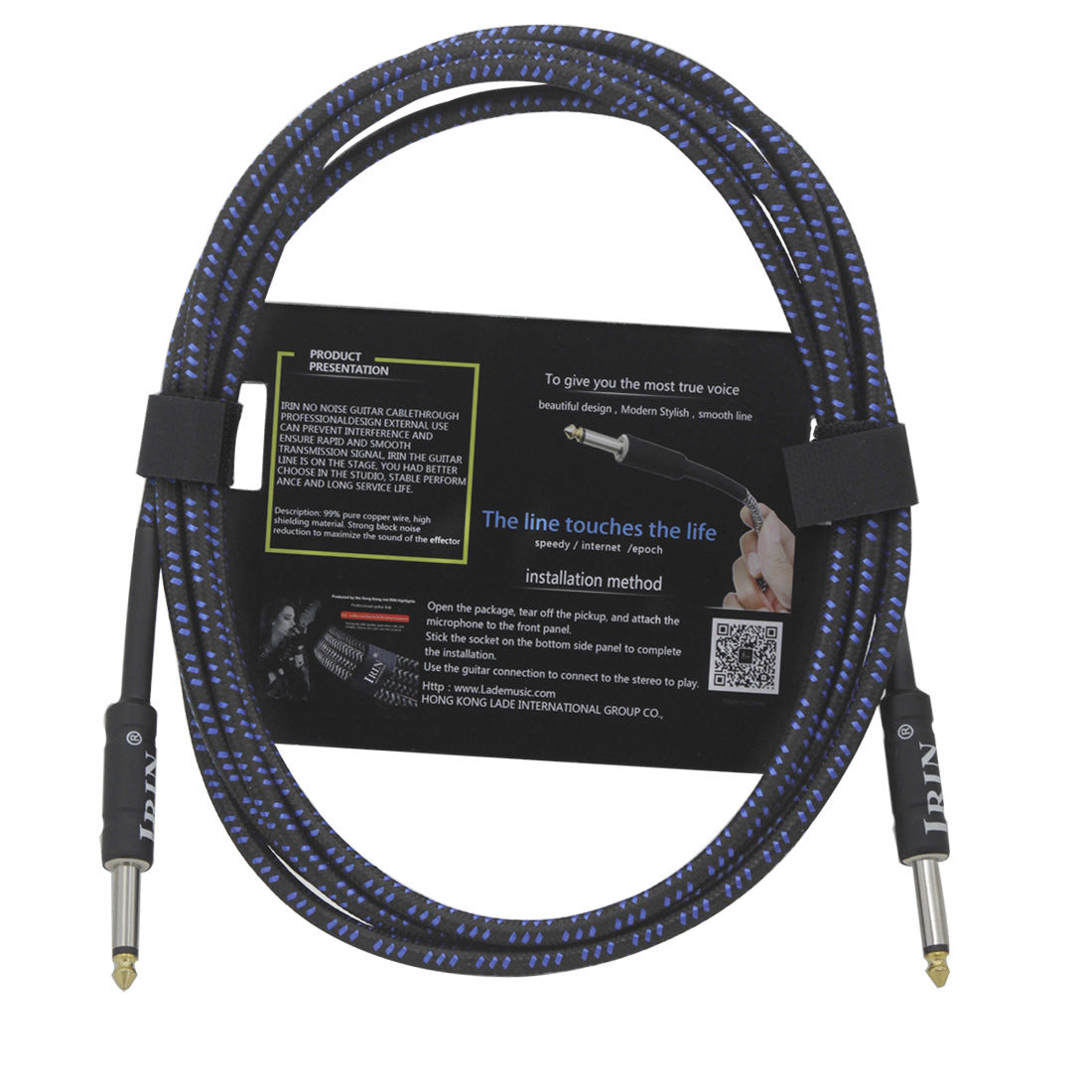 IRIN Guitar Instrument Cable – High-Shielding Jack Lead 3m/6m/10m, Multi-Colour Mobile Arcade Ltd