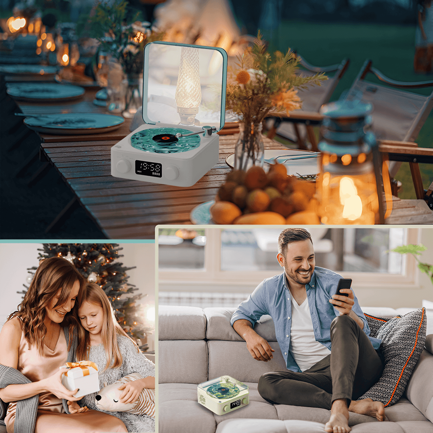 Mini Retro Bluetooth Speaker – White Noise Sleep Aid with RGB Light & TF Slot Mobile Arcade Ltd