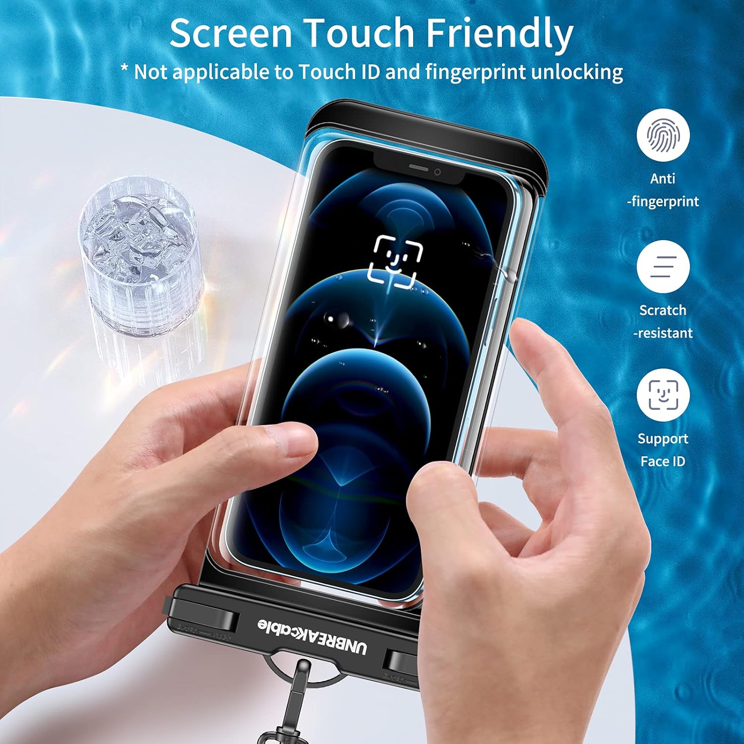 2-Pack IPX8 Waterproof Phone Pouch, Universal Dry Bag for iPhone & Samsung, Black Mobile Arcade Ltd