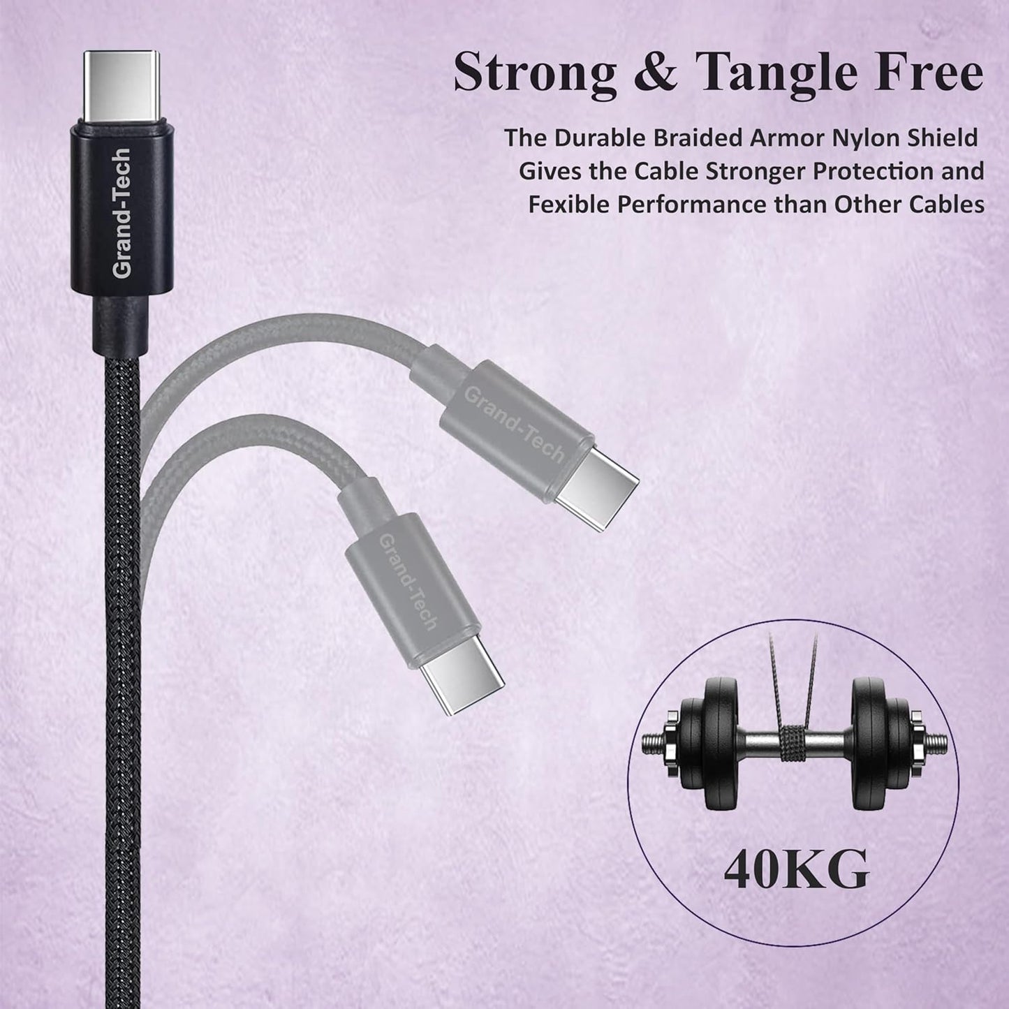 USB C Charger Cable | Fast Charging Braided USB A to USB-C Lead for Samsung & Pixel Mobile Arcade Ltd
