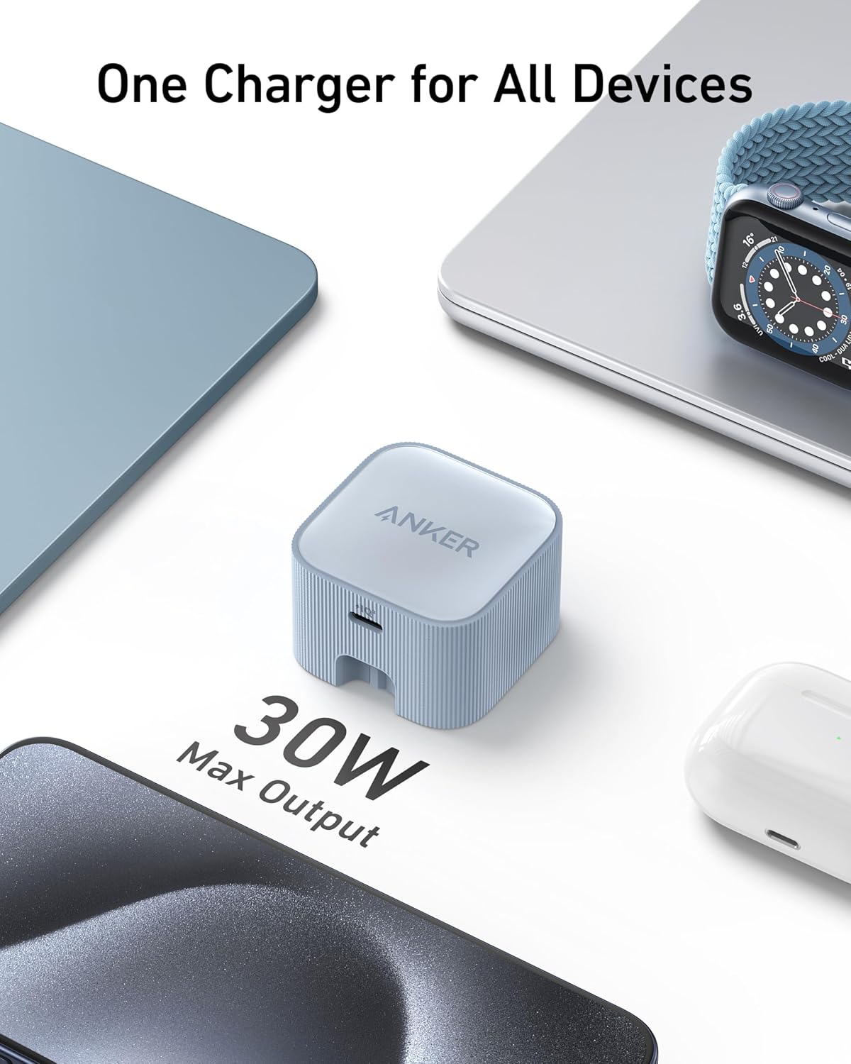 Anker Nano 30W USB-C Fast Charger with Foldable Plug | High-Speed Compact Adapter Mobile Arcade Ltd