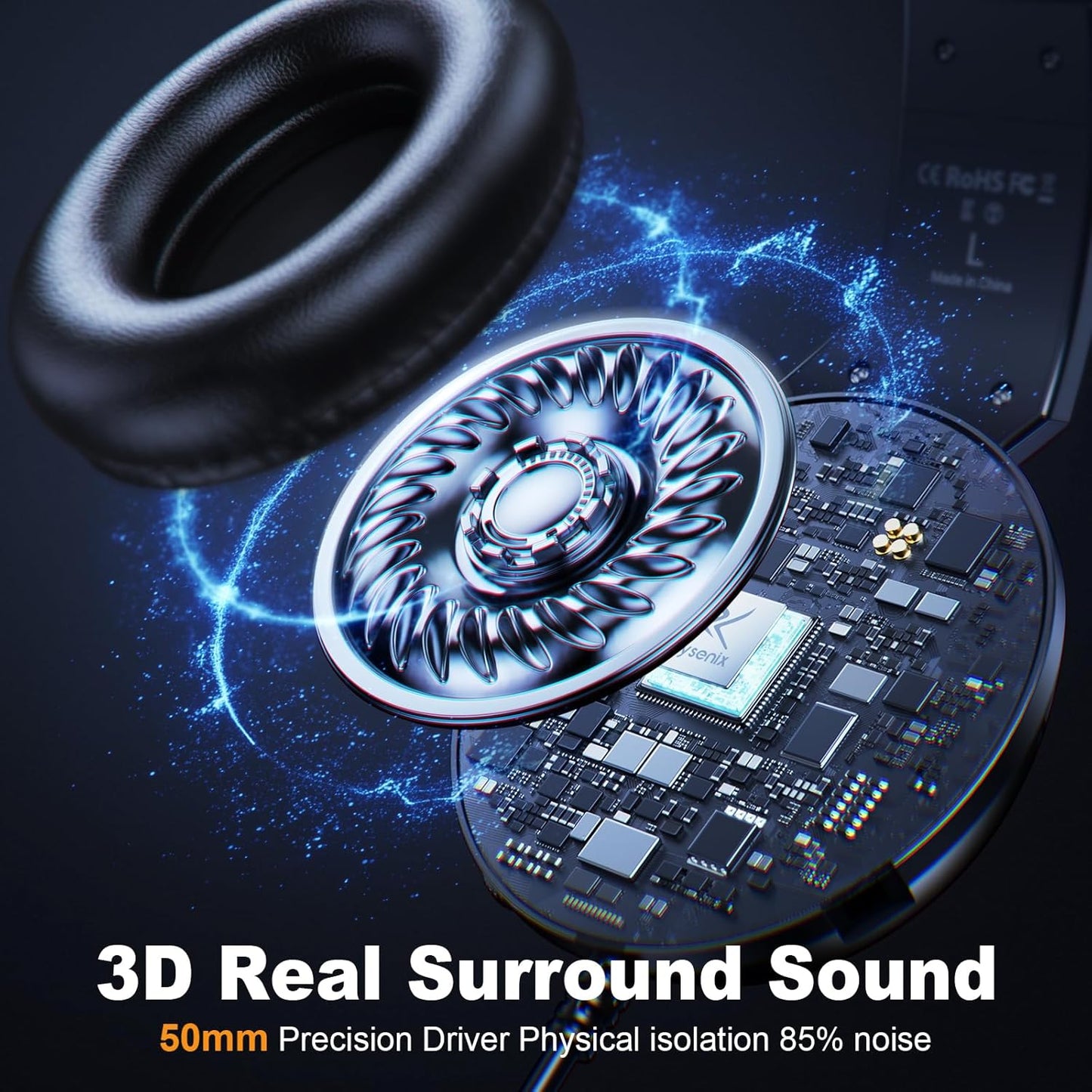 PG4 Wired Gaming Headset with Mic, LED, Surround Sound – PC/PS5/PS4/Switch Mobile Arcade Ltd