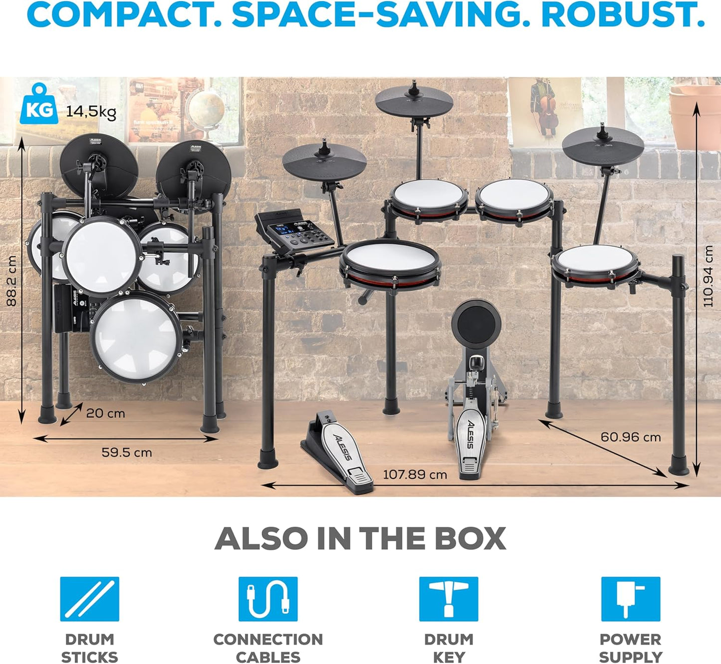 Alesis Nitro Max Electric Drum Kit with Mesh Pads, Bluetooth, USB MIDI Mobile Arcade Ltd