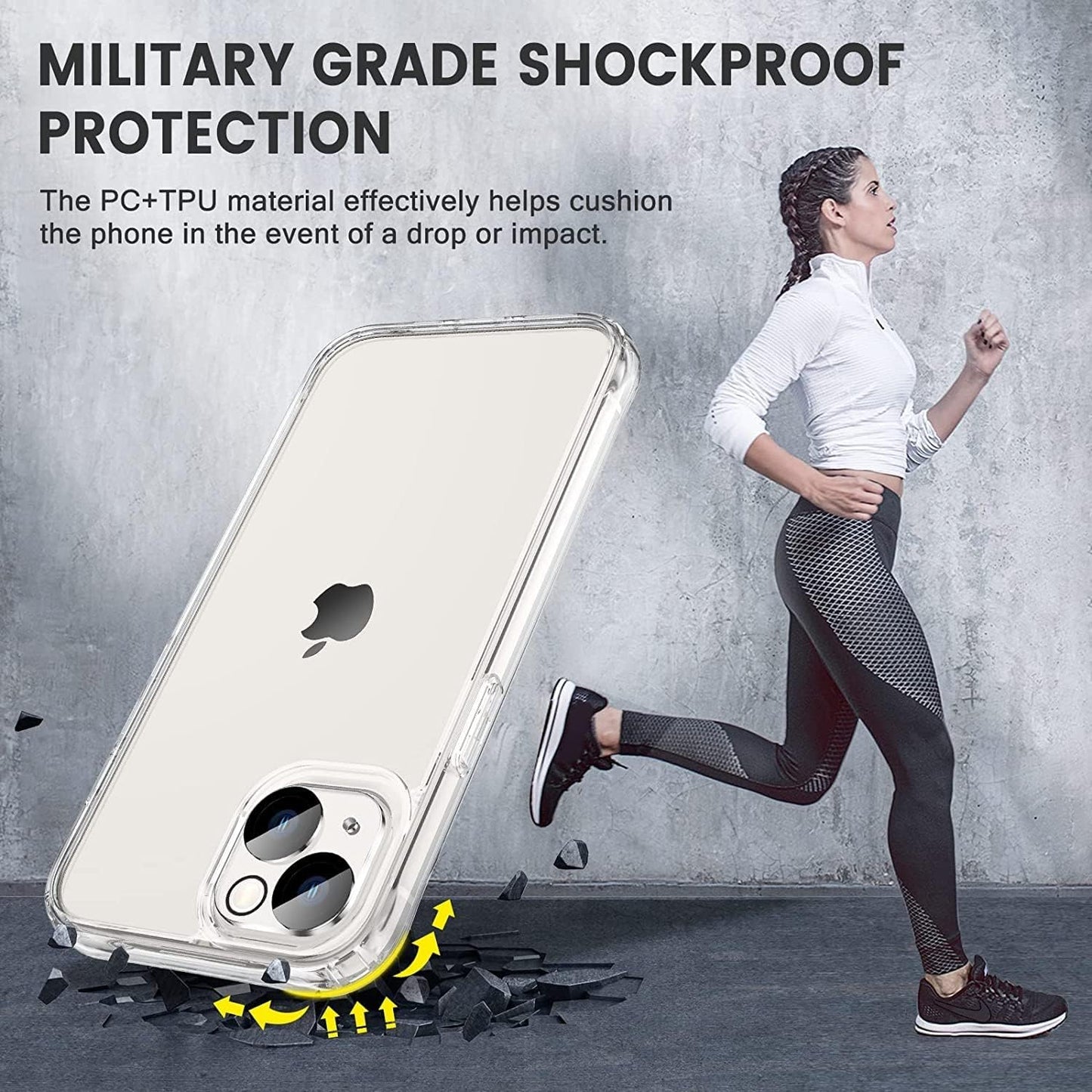 iPhone 14 6.1" Clear 360° Slim Case with Screen Protector Silicone Cover Mobile Arcade Ltd