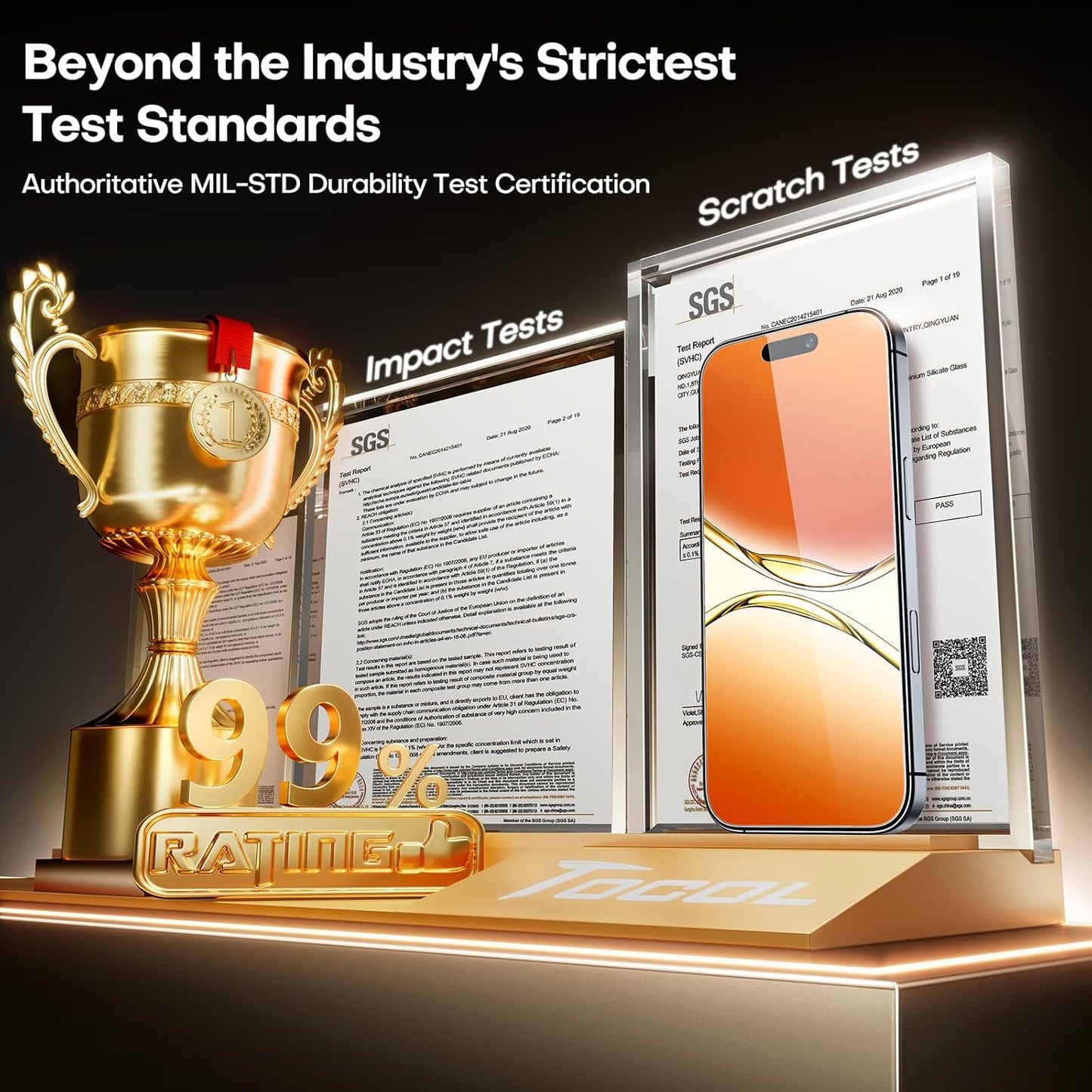 TOCOL 2 Pack Screen Protector for iPhone 17 6.3", HD Clear Tempered Glass Mobile Arcade Ltd