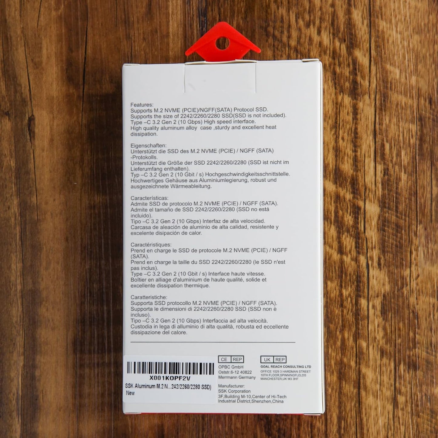 SSK Aluminum M.2 SSD Enclosure USB 3.2 Gen 2 10Gbps for NVMe & SATA SSDs 2242/2260/2280 Mobile Arcade Ltd