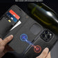iPhone 15 Pro Max Wallet Case Black Magnetic 2-in-1 Flip Leather Cover RFID Mobile Arcade Ltd