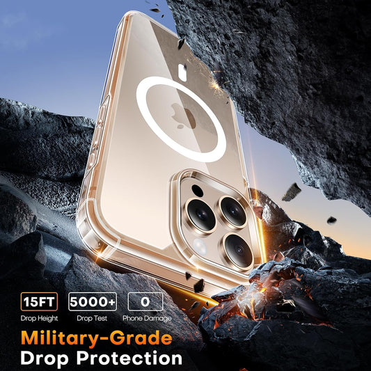 iPhone 16 Pro Max Clear MagSafe Case + 2 Screen Protectors Shockproof Cover Mobile Arcade Ltd