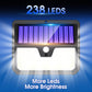 238 LED Outdoor Solar Lights 4 Pack | Motion Sensor Wall Lights IP65 Waterproof Mobile Arcade Ltd